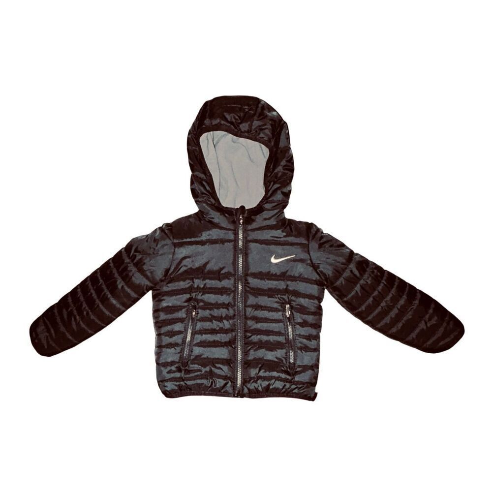 NWOT Boys Nike Midweight Fill Black Puffer Jacket Coat Size 24m - Picture 2 of 6